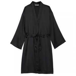 Victoria's Secret Black Satin Robe